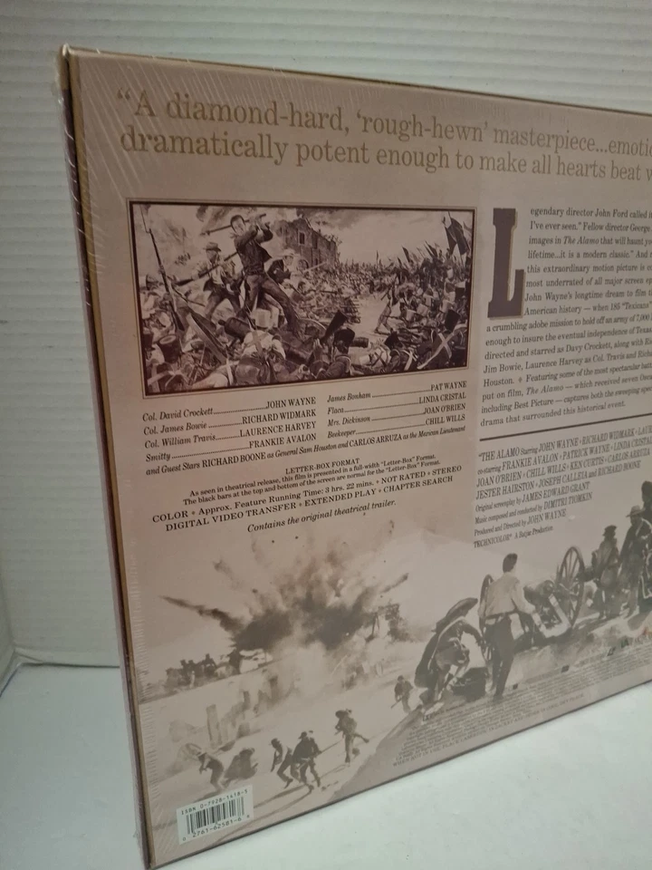 The Alamo: Deluxe Letterbox Edition (3-Disc Laserdisc, 1960)NEW/ SEALED, RARE - Image 4 of 4