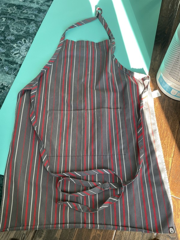 Chef Works Unisex Adjustable Striped Bib Apron with 2 pockets 