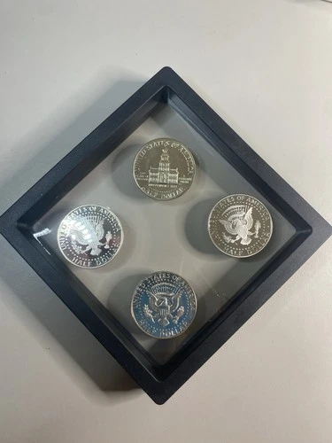 Nice Lot Of Two 40% Silver And Two 90% Proof And Uncirculated Kennedy Halves