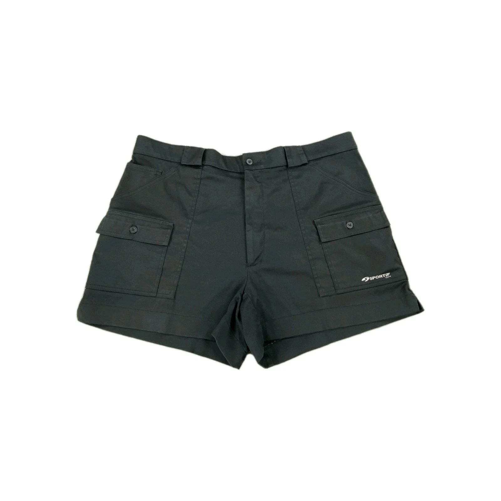 Sportif USA Cargo Shorts Mens 40 Black Fishing Mid Rise Hiking Utility Classic