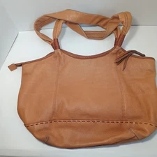 The Sak Purse Beige /Tanish Color Pebbled Leather Hobo Shoulder Bag see 📸