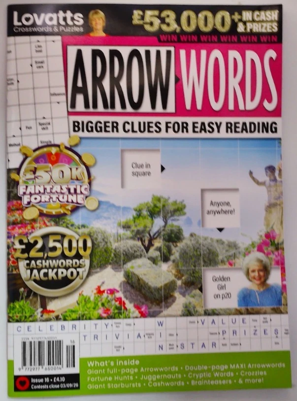 Lovatts Crosswords & puzzles Arrow-Words magazine #16 2026 - Image 1 of 1
