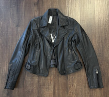 Mauritius Bita RF Black Lambskin Leather Moto...