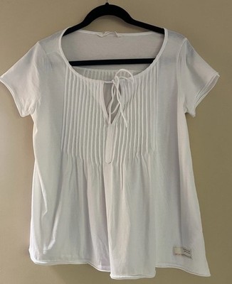 100 Percent Cotton White Short Sleeve Women s T Size 1
