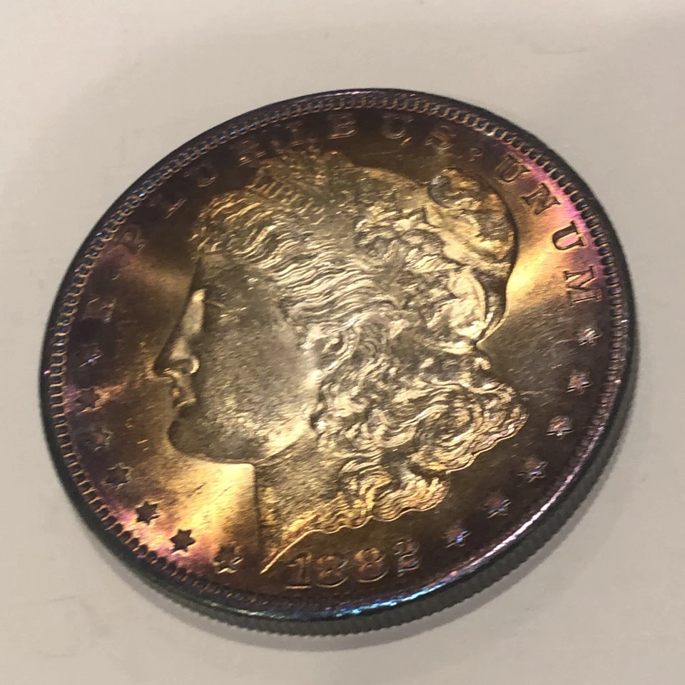 1882 S Morgan Silver Dollar Pristine Gem BU AWESOME P/L Beauty Stunning Toner - Image 4 of 4