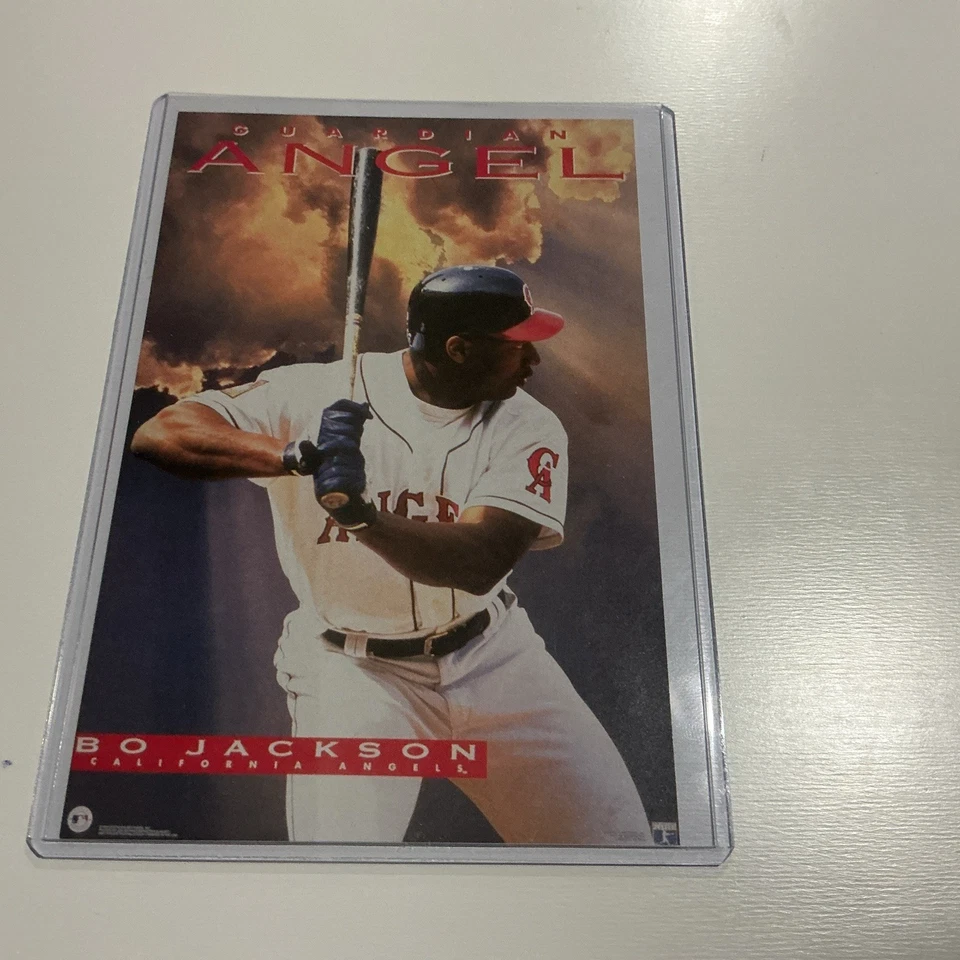 Vintage 1994 Bo Jackson Promo Poster Card Guardian Angel Angels 4 X 6 VERY RARE - Image 4 of 4
