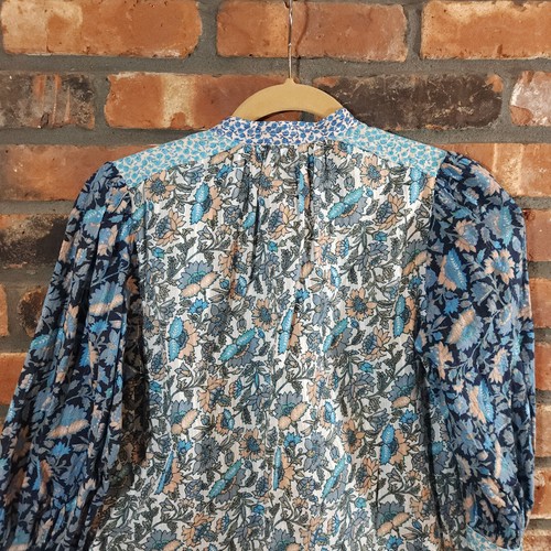 Blusa boho campesina floral jacoba Anthropologie La Vie Rebecca Taylor para mujer XS - Imagen 9 de 10