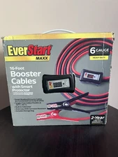 New EverStart Maxx 16Ft 6 Gauge Booster Jumper Cables with Smart Protector