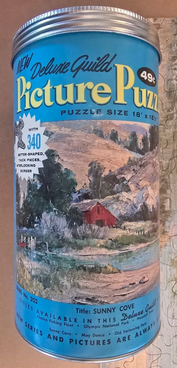未開封ケース入り　アメリカアンティーク６種類セット　WHITMAN Whitman Cardboard 250 - 499 Pieces Vintage Jigsaw Puzzles for sale