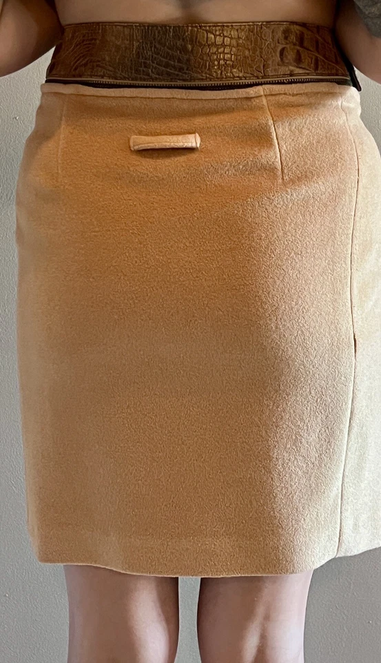 Mujer Jean Paul Gaultier Falda Clásica Falda Lana Angor Talla UK 8 US 6 IT 40 Foto 3 de 4