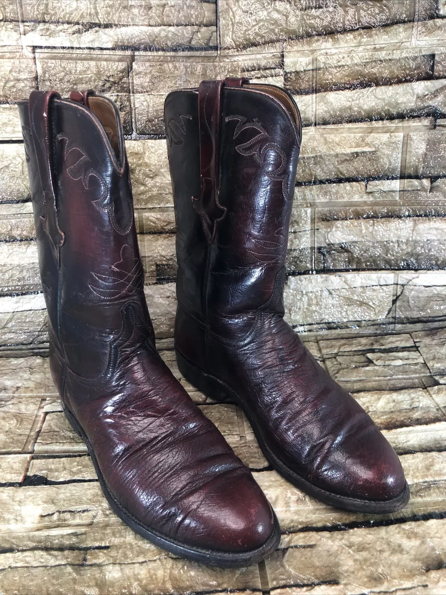 Lucchese black cheap cherry boots