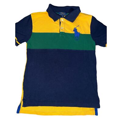 Polo Ralph Lauren Color Block Polo large horse. Navy,yellow,green
