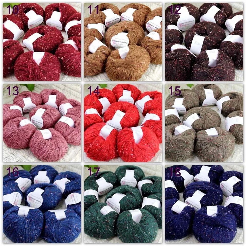 Sale 6SkeinsX50gr Luxury Fluffy Soft NEW MOHAIR Shawls Hand Knit Crochet Yarn 03 - Image 4 of 4