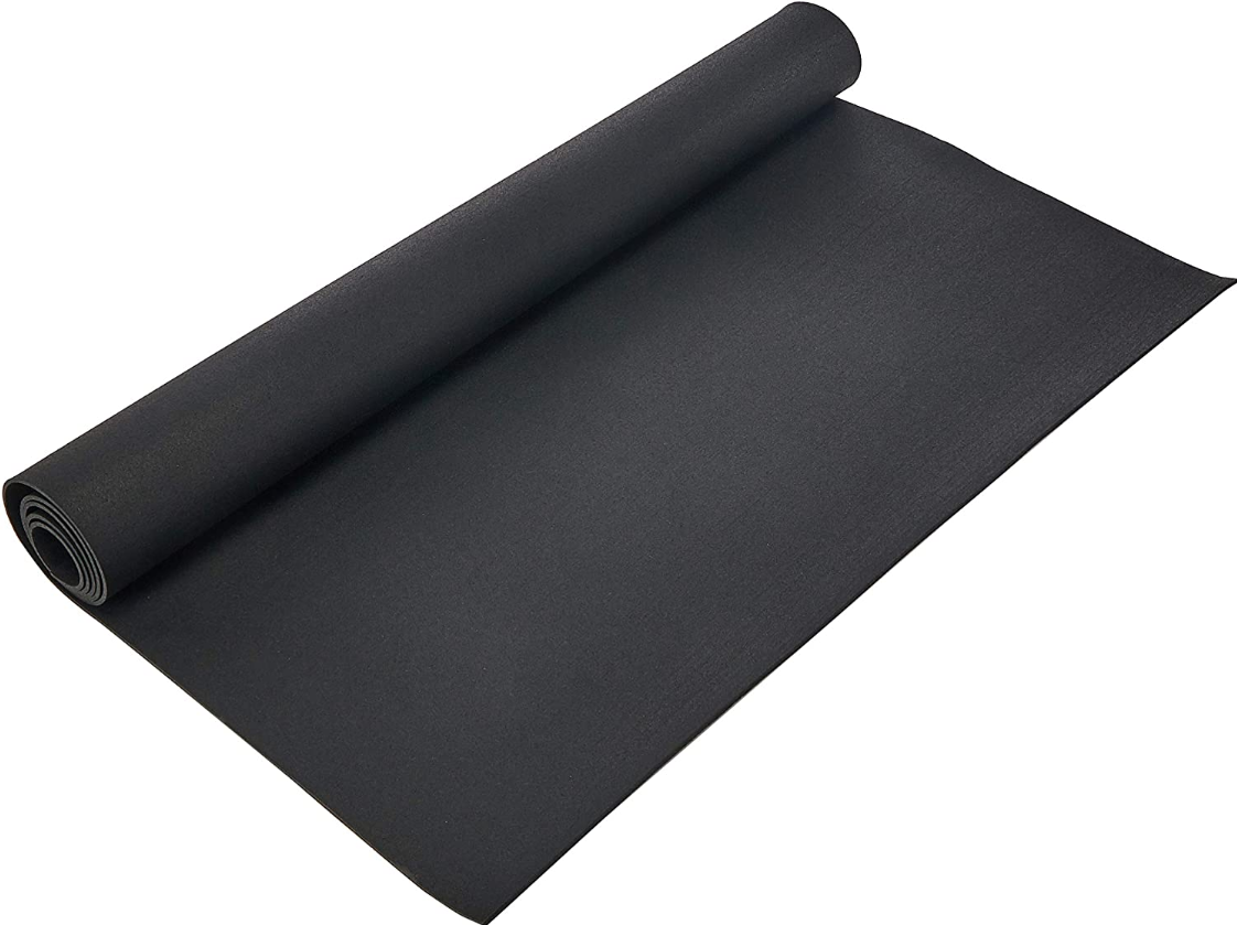 Rectangular Heavy Duty Black Rubber Flooring Roll Mat Size 1/4 Inch x 4
