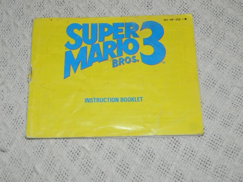 Vintage Super Mario Bros 3 Instruction Manual ONLY for Nintendo NES *READ*