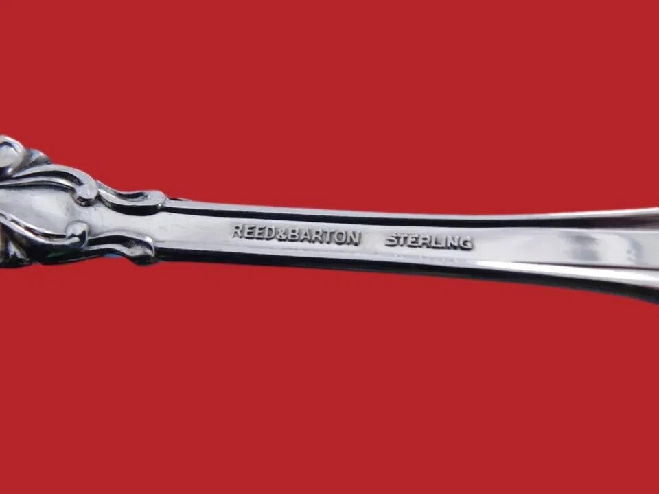 Juego personalizado de 12 tenedores de helado de plata de ley Grande Renaissance by R&B Foto 3 de 3