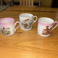 Three Vintage Porcelain Children  s Cups Made In Germany. Adorable 