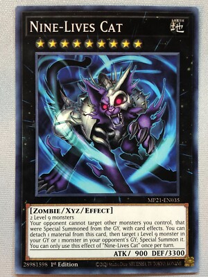Yugioh 2021 Tin of Ancient Battles Nine-Lives Cat NM/M | eBay