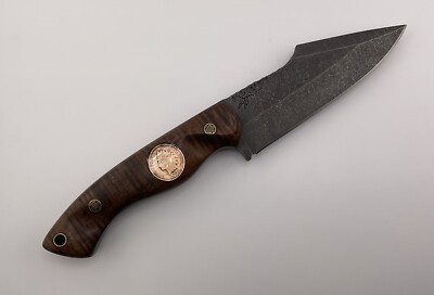 Half Face Blades Widowmaker Koa Mosaic Pins With Coin Inlay