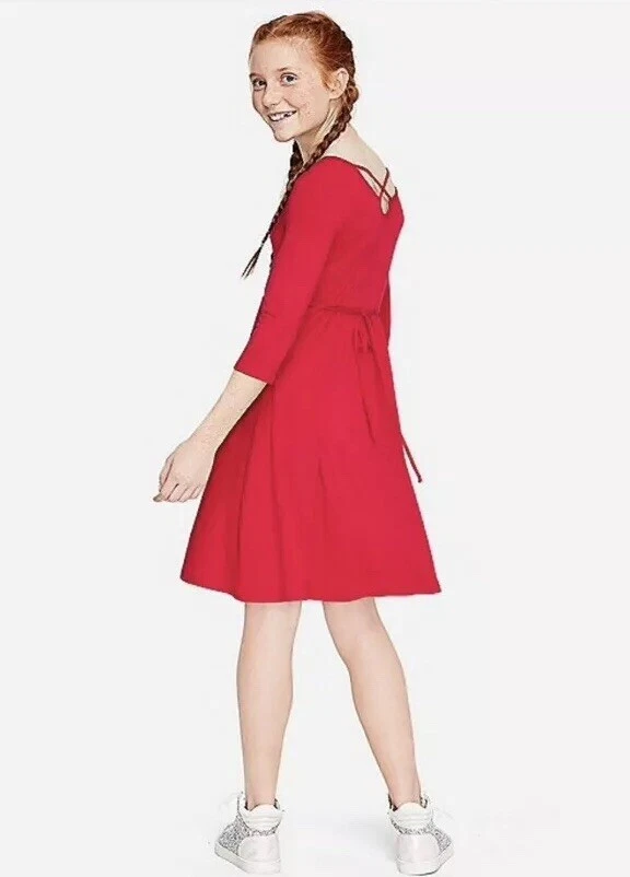 Vestido Original Justice Niña Talla 14-16 BE MAGIC San Valentín Lazo Espalda Nuevo Foto 4 de 4