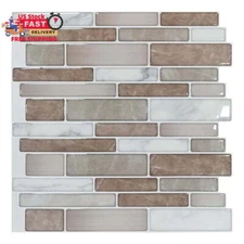 Backsplash Tile Iced Coffee 12"x12" Wall Kitchen Self-Adhesive