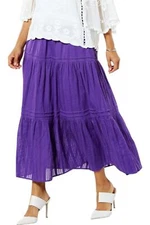 Antthony Tiered Skirt with Pockets Petunia