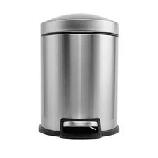 Innovaze 1.32 Gal./5 Liter Stainless Steel Round Step-on Trash Can