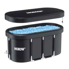 HOROW Portable Foldable Bathtub Adult Large Shower Soaking Water Spa Bath Tub