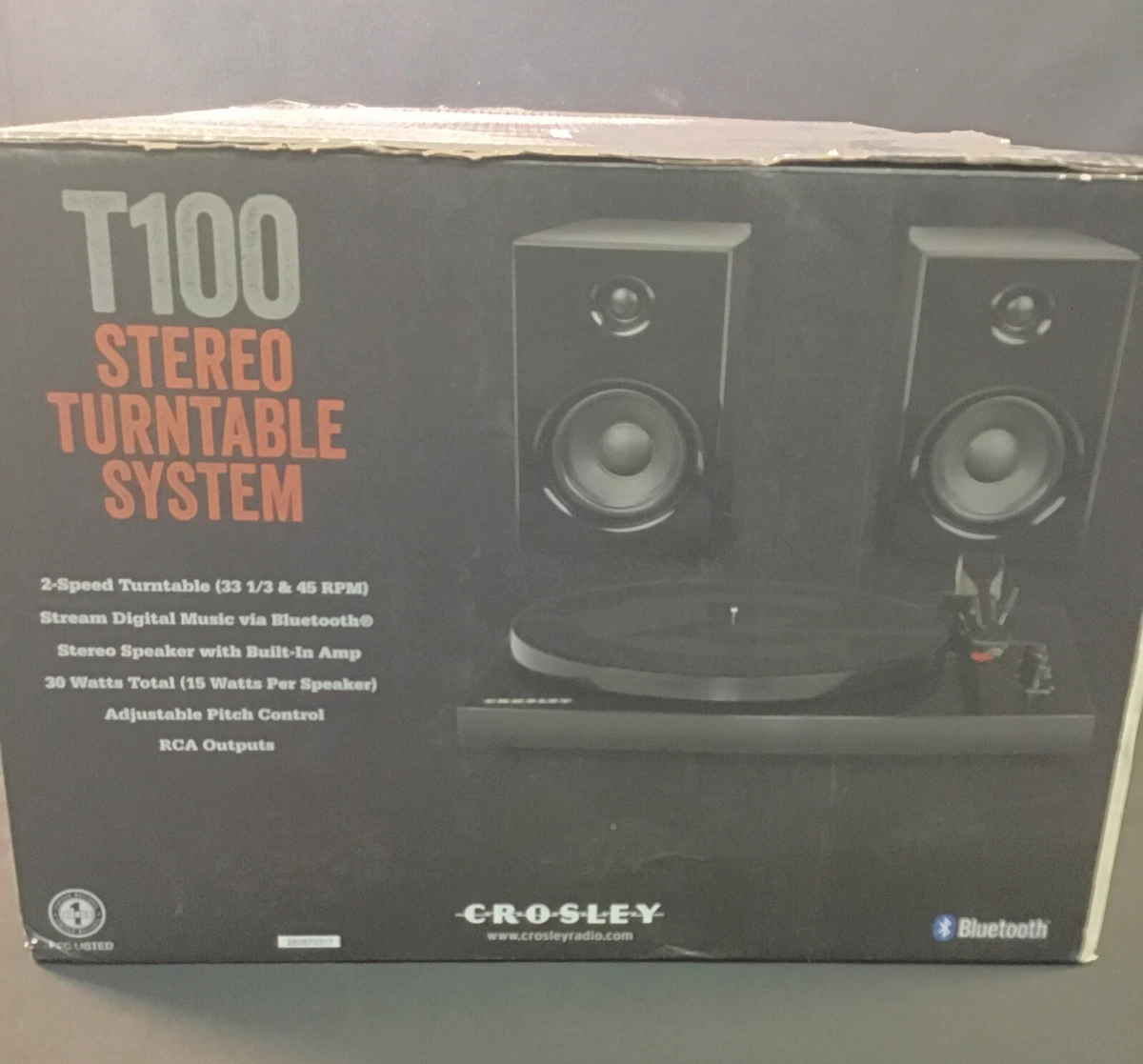 T100 stereo sale turntable system