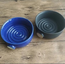 1PC Stoneware Ceramic Shaving Bowl mug with Lather-Building Ridges Man Gift