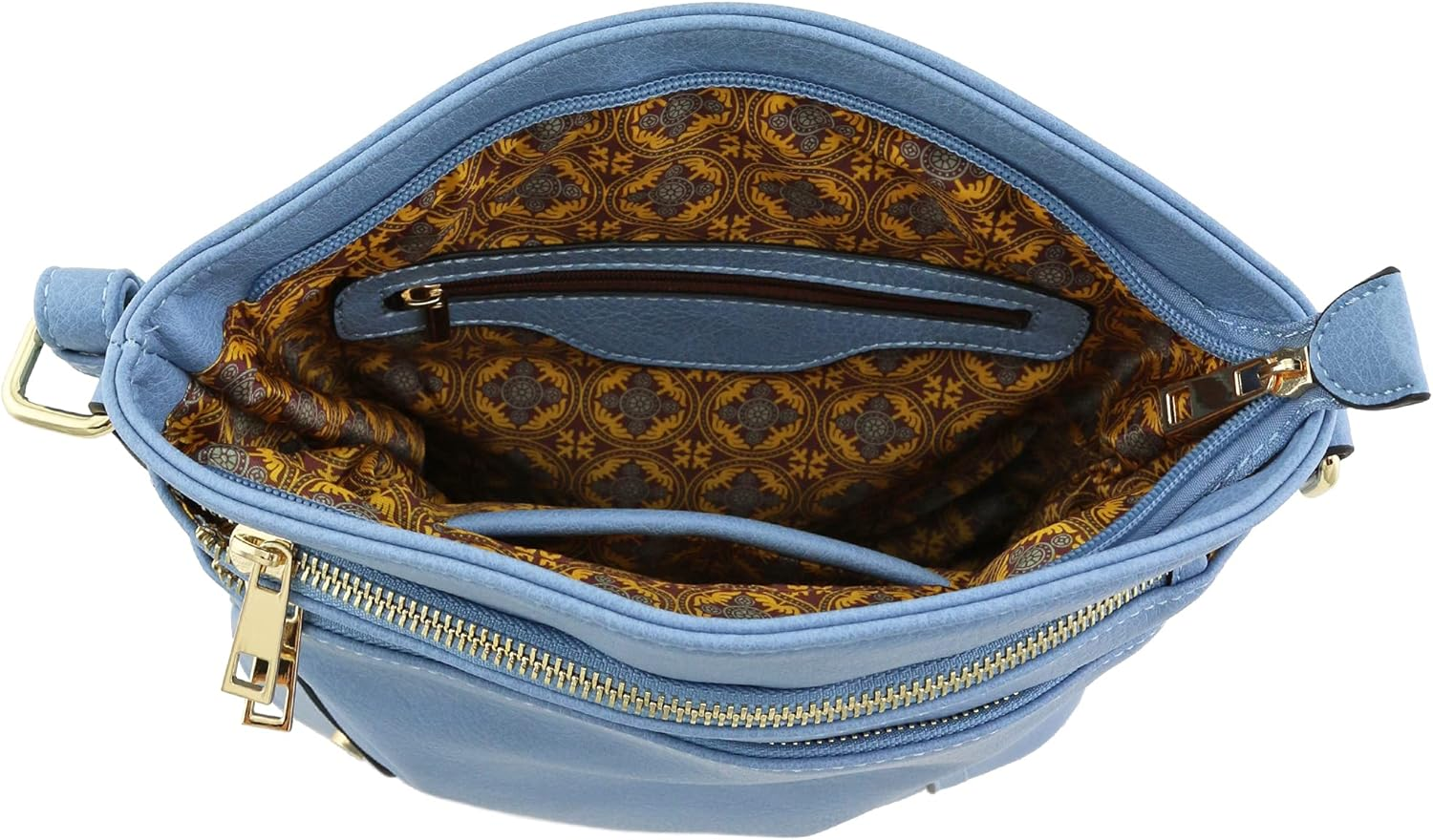 Triple Zip Pocket Large Crossbody Bag eBay