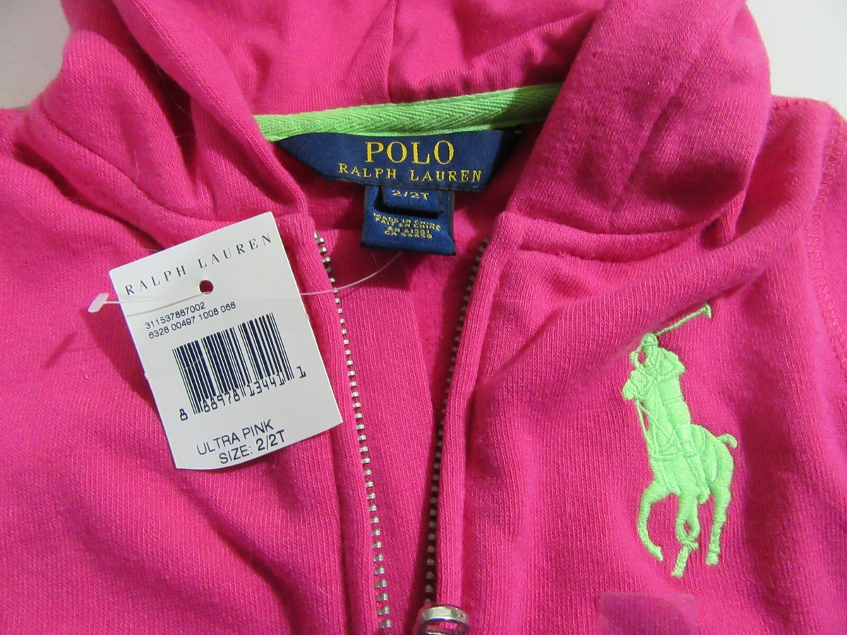 トップス RALPH LAUREN Pink Big Pony design hoodie Pink Pony Logo Fleece Hoodie