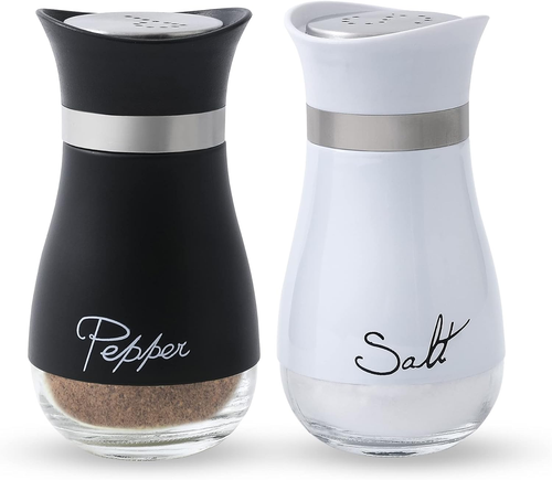 Salt and Pepper Shakers Set - Salt Containers for Gifts, Kitchen Decor, Home, RV