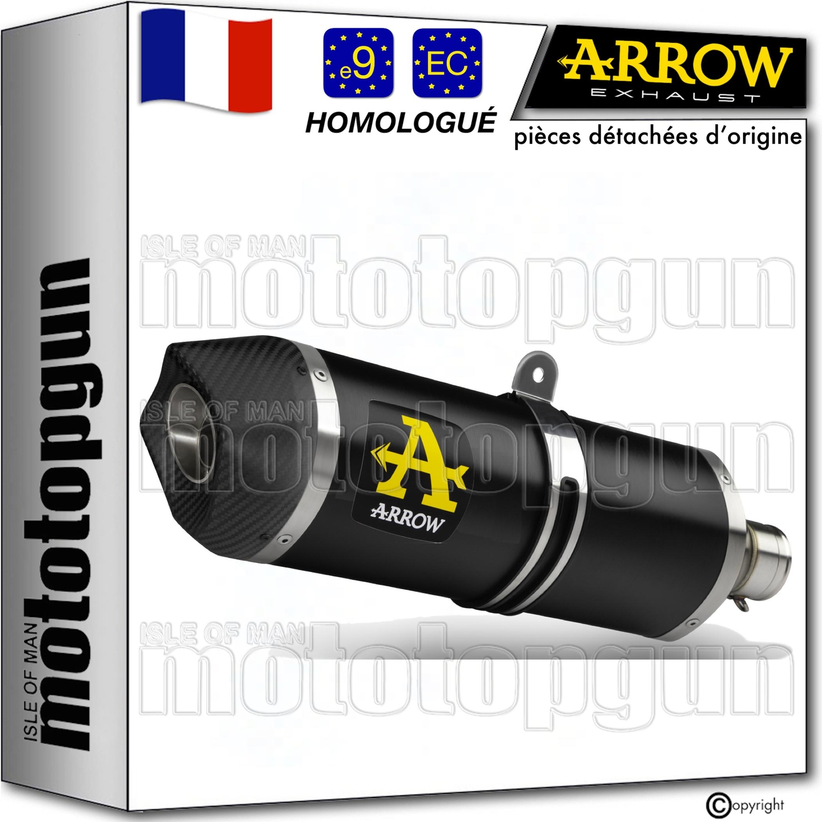 Éliminer le poids d'origine avec le silencieux Arrow Race-Tech noir BMW S1000 RR 2024