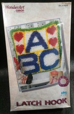 Wonder Art by Caron ABC Latch Hook Kit 12" x 12" New 4620 Made in USA