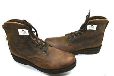 Cody James BCJFA19LS24 Leather Round Toe Lace Up Wedged 