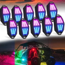 10x Led Glow Underbody Kit Rock light For Trucks Aftermarket Decorative Lights