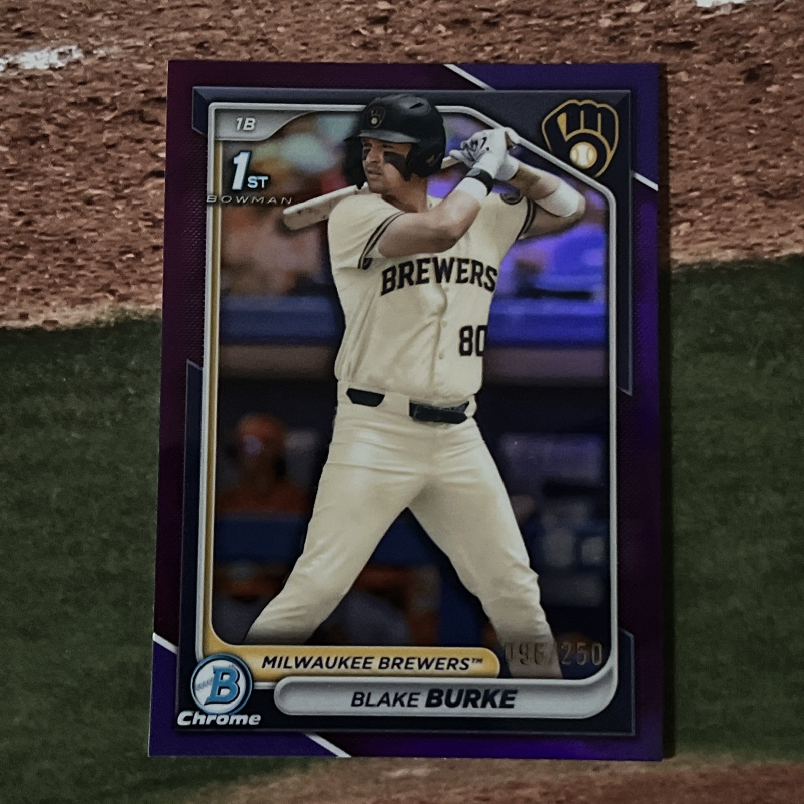2024 Bowman Draft Chrome Purple Refractor 096/250 Blake Burke #BDC-95 RC SP