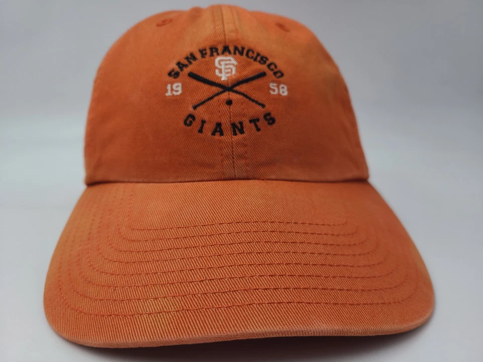 San Francisco Giants Twins Enterprise Distressed Strapback Adjustable Hat Cap - Image 2 of 4