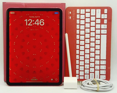APPLE IPAD A2696 10TH Gen 256GB Red Tablet Set Complete w/ Pen