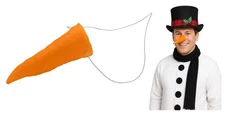Adult Cosplay Snowman Orange Carrot Nose Costume Prop Latex F/X Winter Accessory
