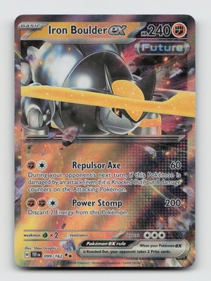 Iron Boulder ex 099/162 Double Rare TEF Temporal Forces Pokemon Holo NM/M