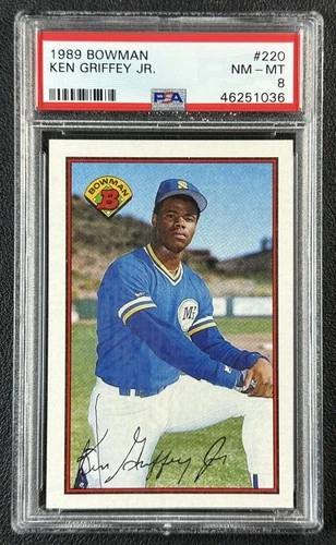 KEN GRIFFEY JR. PSA 8 1989 BOWMAN #220 ROOKIE RC MARINERS 1036