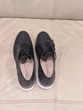 COLE HAAN Womens Original Grand Wingtip Lace Up Shoes Black W02618, Size: 7 C