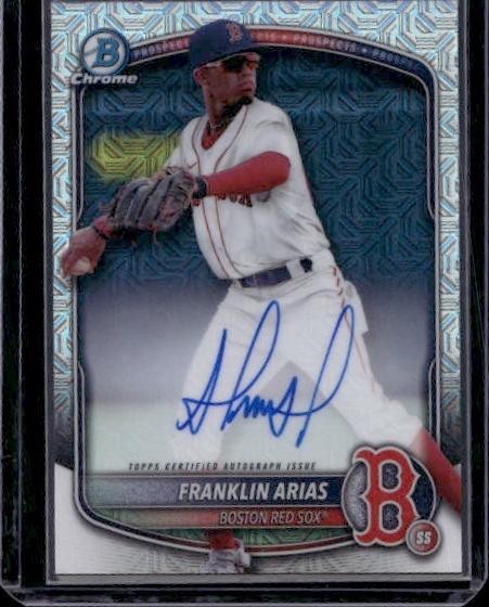 2025 Bowman #BMA-FA Franklin Arias Chrome Prospects Autographs Mojo Refractor