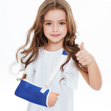 Kids Arm Sling, Breathable Mesh Shoulder Immobilizer, Blue Small