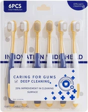Toothbrushes Extra Clean ( 6 Toothbrushes) Soft Bristles Ergonomic Wide Head
