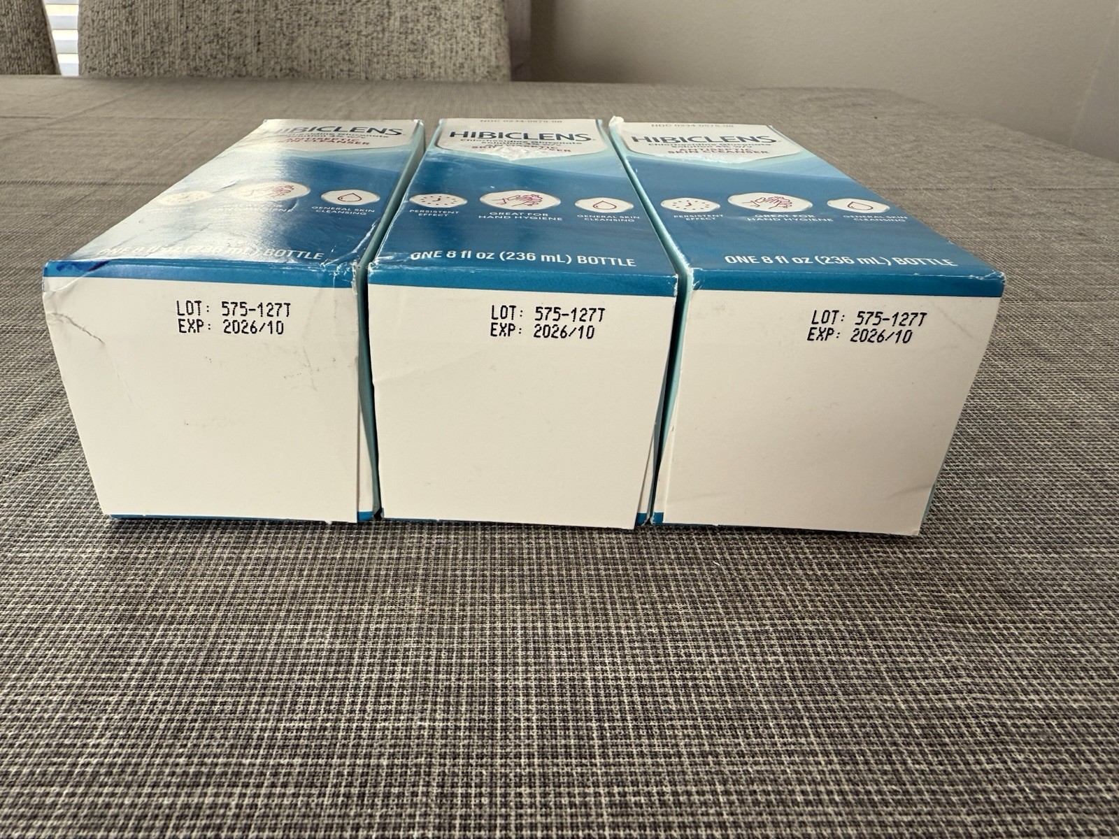 Lot of 3 Hibiclens Antiseptic  Skin Cleanser – 8oz Each x 3 -  Exp 10/26