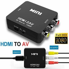 HDMI to RCA 1080P HDMI to RCA Converter HDMI2AV HD Video Audio for PS2 Xbox TV