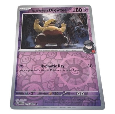 TEAM ROCKET'S DROWZEE 079/182 DESTINED RIVALS REVERSE HOLO NM - Buy 3 Get 2 Free
